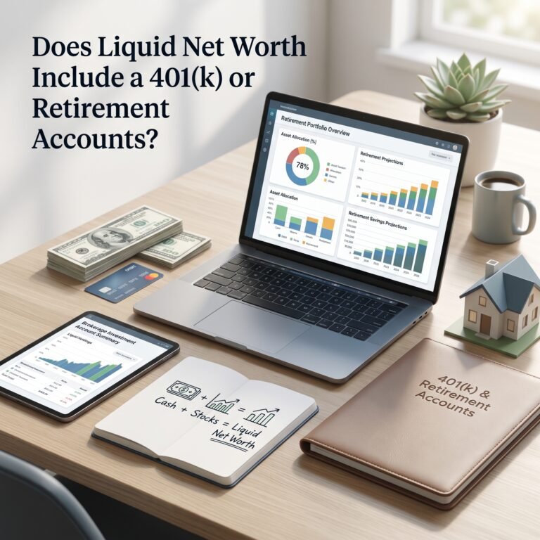 liquid net worth include 401k and retirement accounts